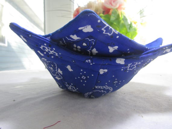 Handmade Hot Soup Bowl Cozy, Microwaveable Soup Potholder,  Set Of 2