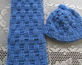 Hand Crochet Winter Hat And Scarf.