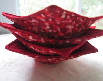 Hot Soup Bowl Cozies, Microwave Safe Bowl Cozy,  Set Of 4