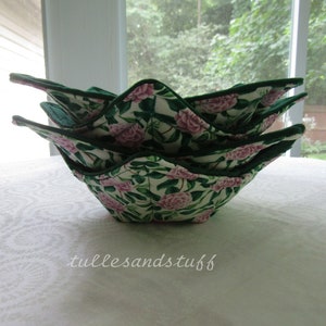 Handmade Microwaveable Hot Soup Bowl Cozies, Set Of 4