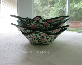 Handmade Microwaveable Hot Soup Bowl Cozies, Set Of 4