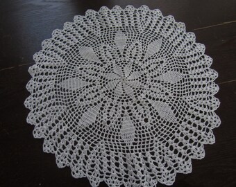 Hand Crochet Large Doily Size 18 Inches Across
