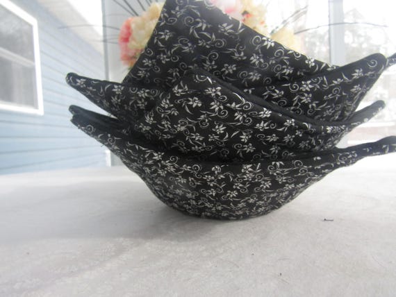 Handmade Microwaveable Hot Soup Bowl Cozy, Set Of 4  7" top 5" bottom