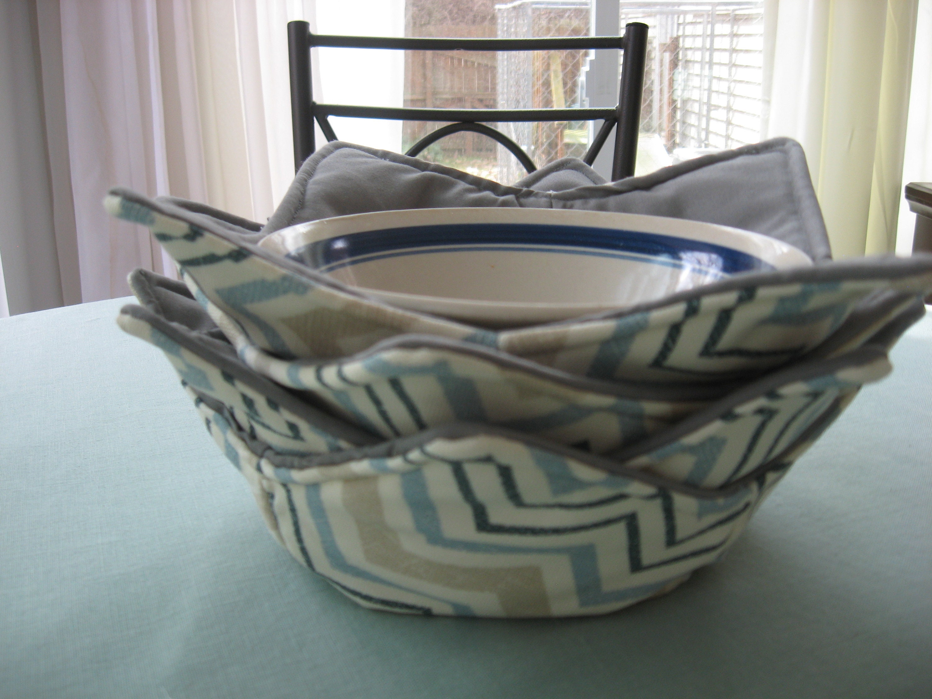 Handmade Bowl Cozy, Microwaveable Cozy, Hot Soup Bowl Cozy, Hot