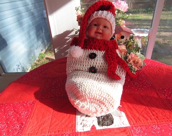 Hand Crochet Baby Bunting Set Size New Born To 4 Months