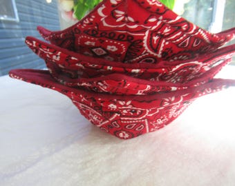 Microwaveable Hot Soup Bowl Cozy, Set Of 4- 7" Top 5" bottom