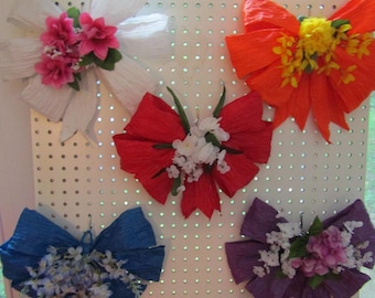 Handcrafted Paper Twist Bow, Floral Wall Decor (13-14" Across)