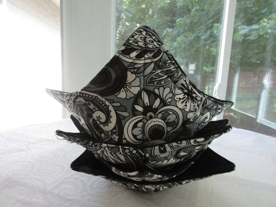 Handmade Hot Soup Bowl Cozy, Microwaveable Potholder Cozy, Set Of 4,