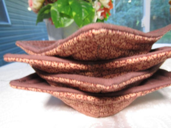 Handmade Microwavable Hot Soup Bowl Cozy Set of 4