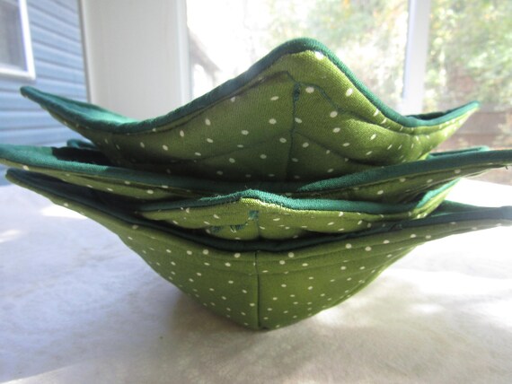 Handmade Microwave Safe Hot Soup Bowl Cozies, Set Of 4