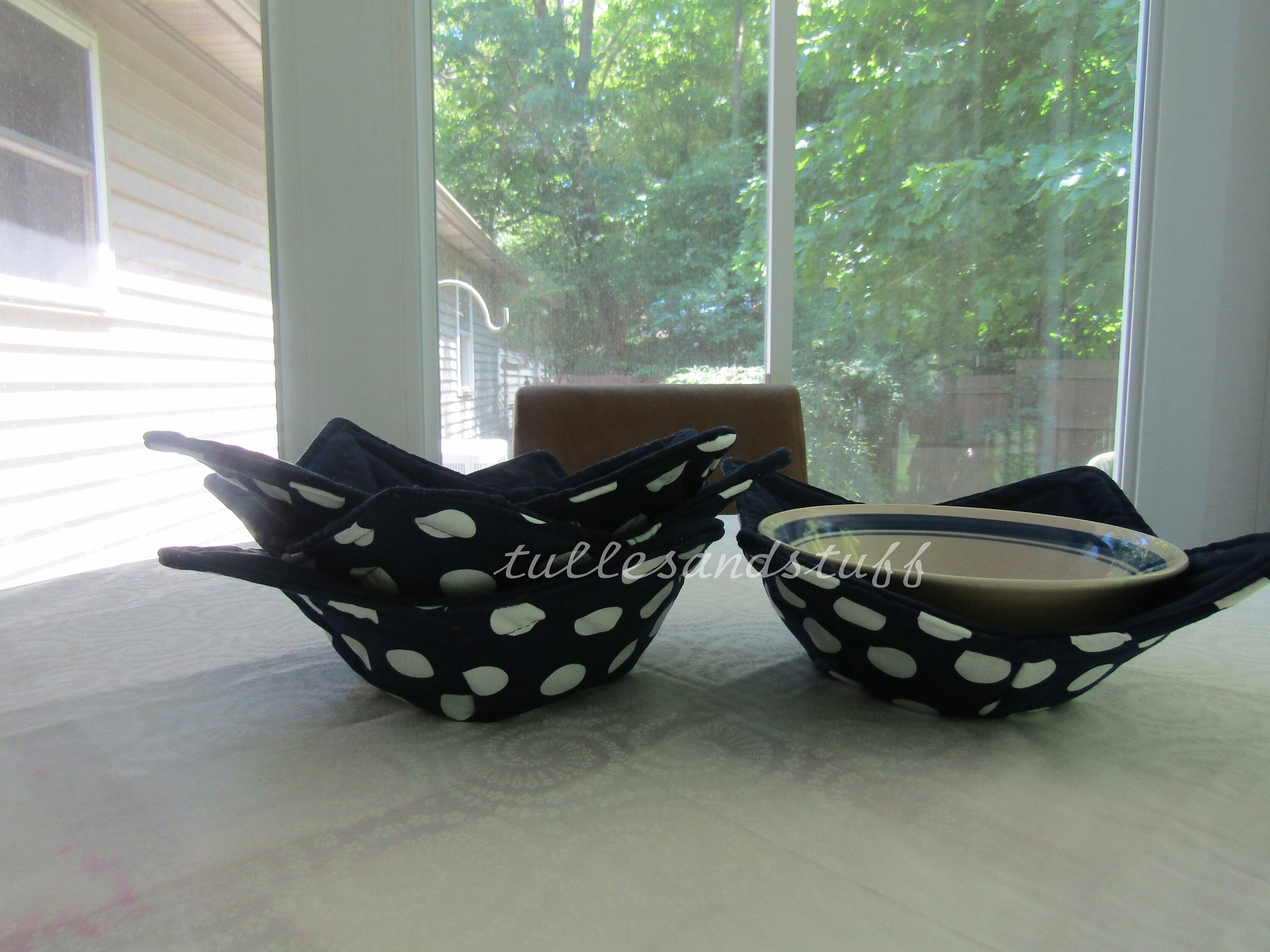 Hot Soup Bowl Cozy, Handmade Bowl Potholder, Microwave Safe Bowl