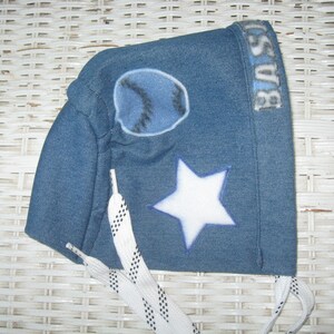 Handmade Boy Baseball Baby Bonnet, Summer Toddler Sports Hat, size - large - Adjustable
