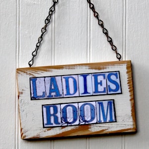 New Orleans Street Signs Mixed Media Salvage Art Organization Home Decor Ladies Room Bathroom decor
