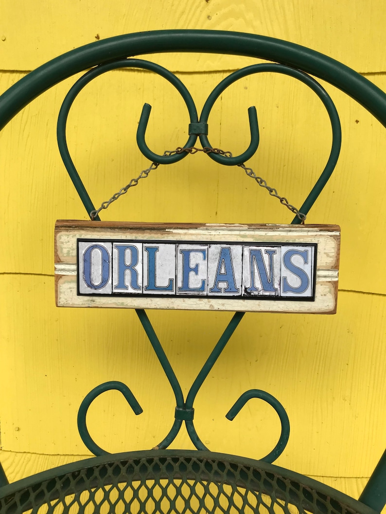 New Orleans Mixed Media Art street Signs Salvage Wood Wall - Etsy