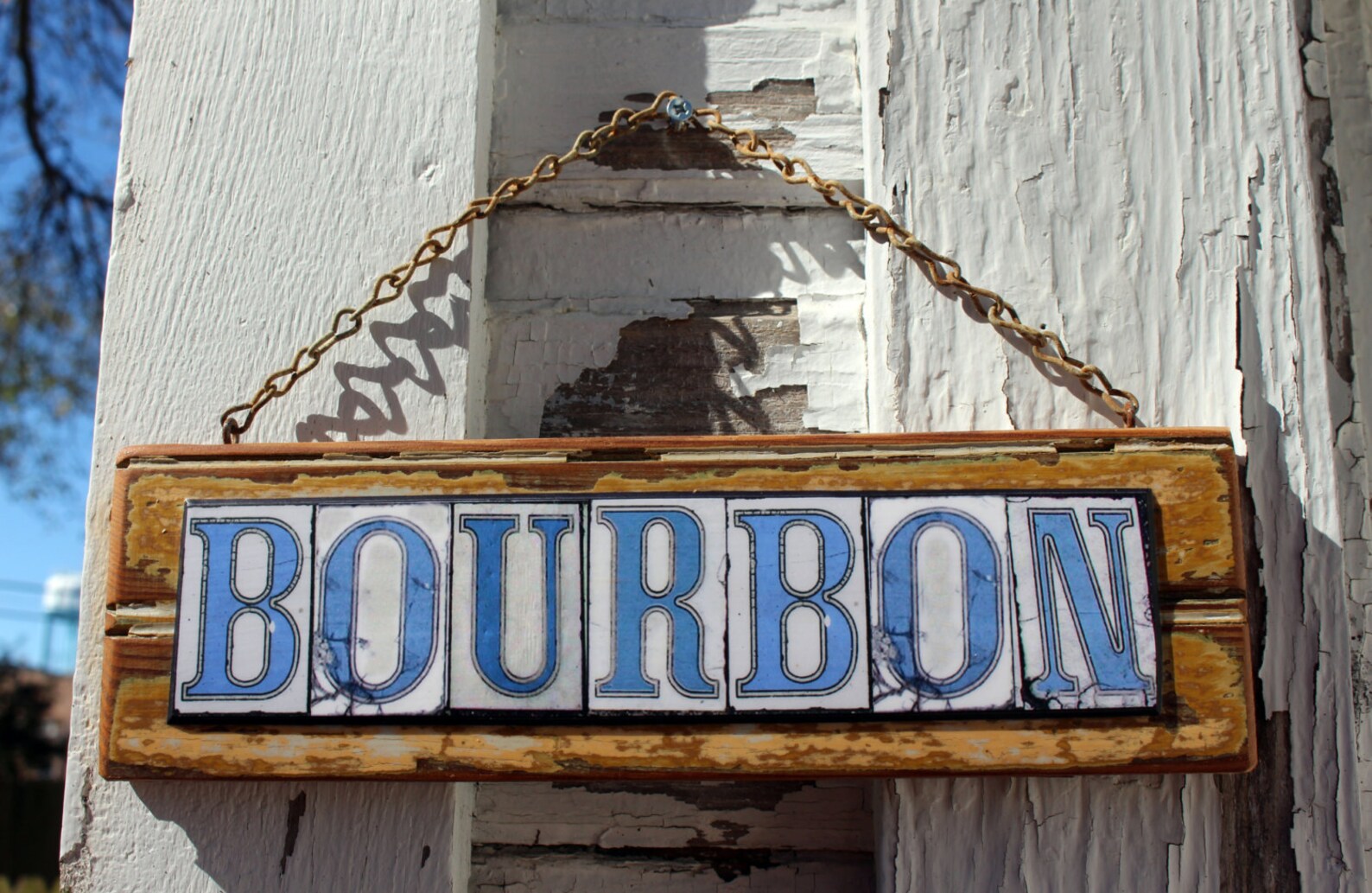New Orleans Art Street Signs Bourbon St Salvage Wood Etsy