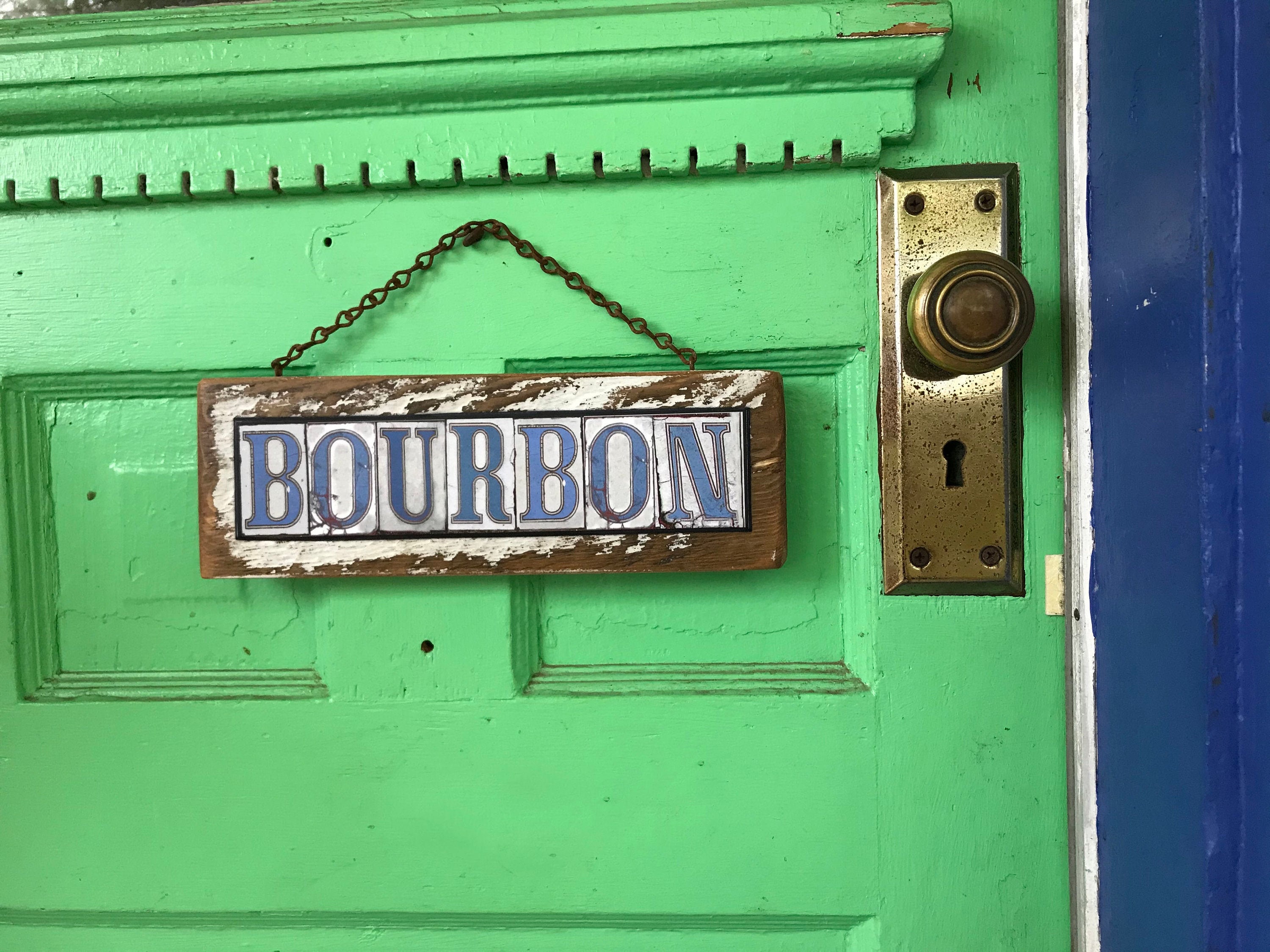 New Orleans Art Street Signs Bourbon St Salvage Wood | Etsy