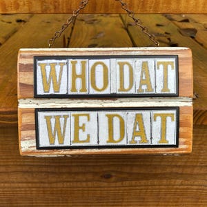 Saints Football Sign: New Orleans, Who Dat, Street Tile Art image 2