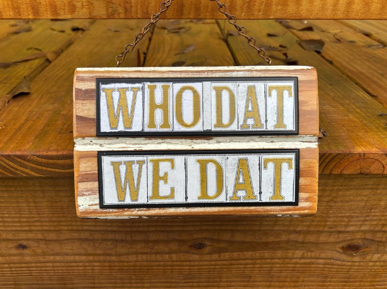 Saints Football Sign: New Orleans, Who Dat, Street Tile Art image 2