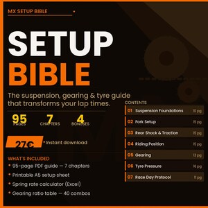 Motocross Setup Guide | Suspension, Gearing, Tyre Settings (Digital Download)