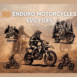 Enduro Dirt Bike SVG Bundle | Offroad Motorcycle Clipart