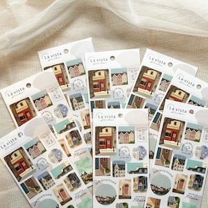 Hoja de pegatinas La Vista City por MIND WAVE de Japón