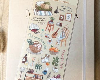 Choosy Life Interior Sticker Sheet, Mind Wave, Japanese Stationery