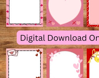 Notas adhesivas imprimibles con temática de San Valentín, notas para el almuerzo, notas de amor, etiquetas de regalo de 3x3, regalo de Galentine para el maestro, tarjetas de scrapbooking, diario