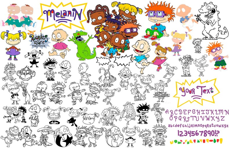 Word Search Rug Rats Rugrats Clipart Bundle, Rugrats SVG, Rugrats PNG, 250 Files, Cartoon ...