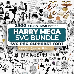 Ultimate Wizard SVG Bundle | 2500 Files | Magical Alphabet, Font | Wizard School SVG for Cricut, Silhouette & Canva | Fantasy Clipart Pack