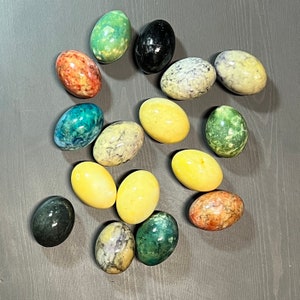 Vintage Alabaster Marble Polished Eggs