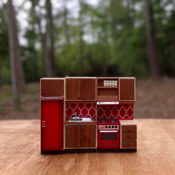 Vintage Lundby Doll house Miniature Kitchen