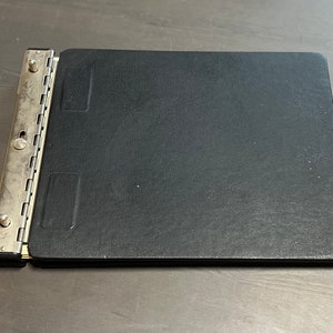Vintage 12.5” x 10” National Top Lock Loose Leaf Fabric Covered Accounting Organizer Planner Ledger Binder