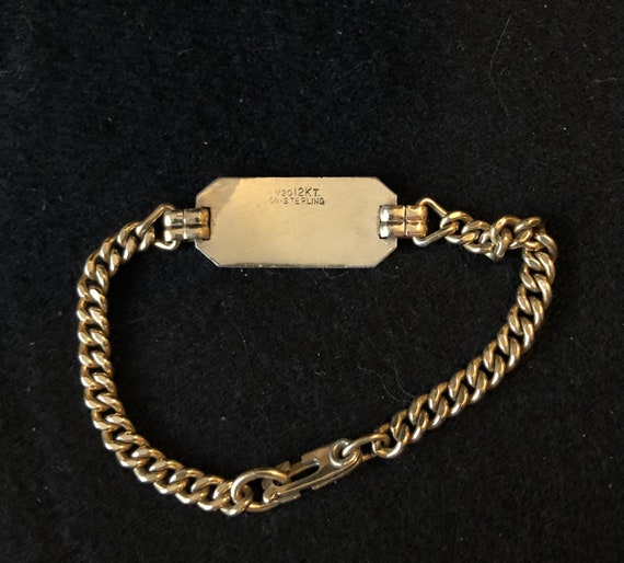 WWII Navy Sweetheart Bracelet -- 1/20 12KT Vermeil Over Sterling