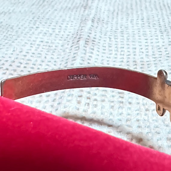 Solid Copper and Turquoise Cuff Bracelet - image 4