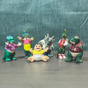 Vintage 1991 Disney Dinosaurs TV Show Toy Figures Sinclair Family *Not the Baby* Jim Henson
