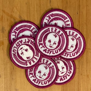 TEXAS ART ASYLUM Baby Head Patch 2 inch Sew or Iron-On Patch