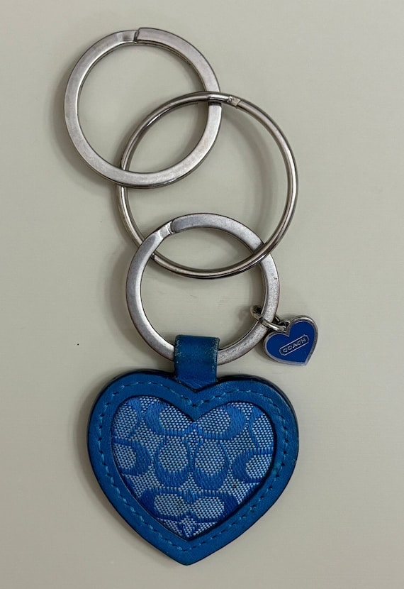 Coach heart keychain