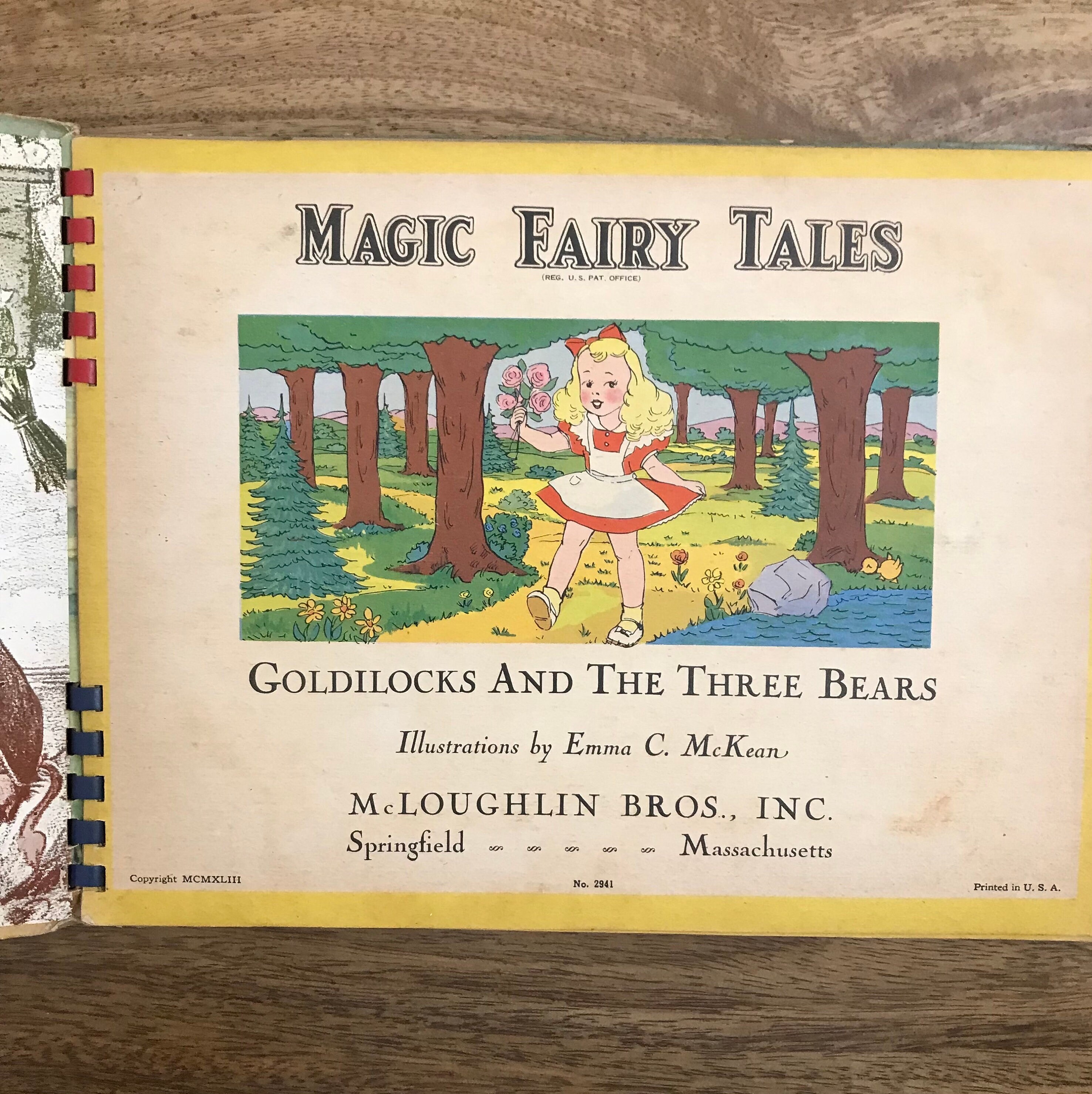 Magic Fairy Tales Goldilocks and the Three Bears Book 1943 - Etsy