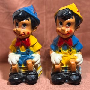 Vintage Pinocchio Chalkware Coin Bank - Walt Disney Piggy Bank