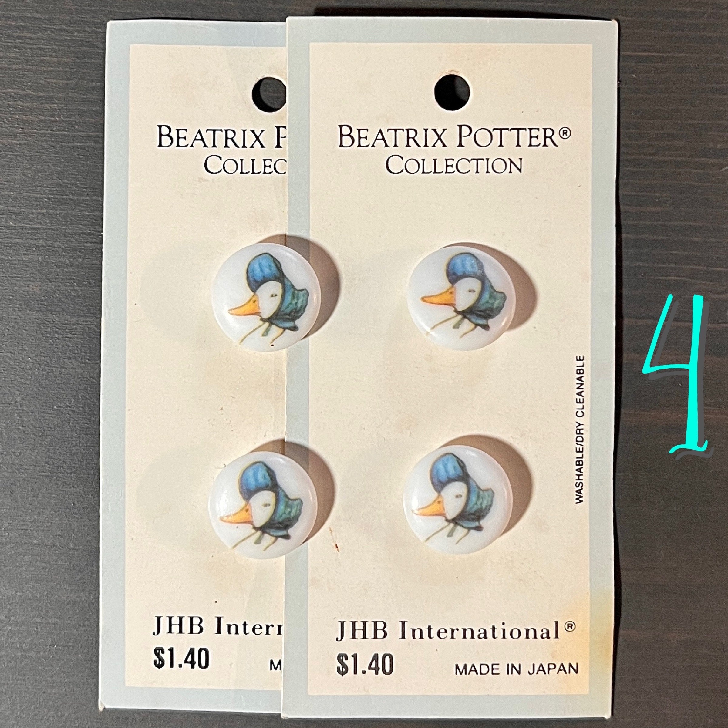 Vintage JHB International Peter Rabbit Buttons - Etsy