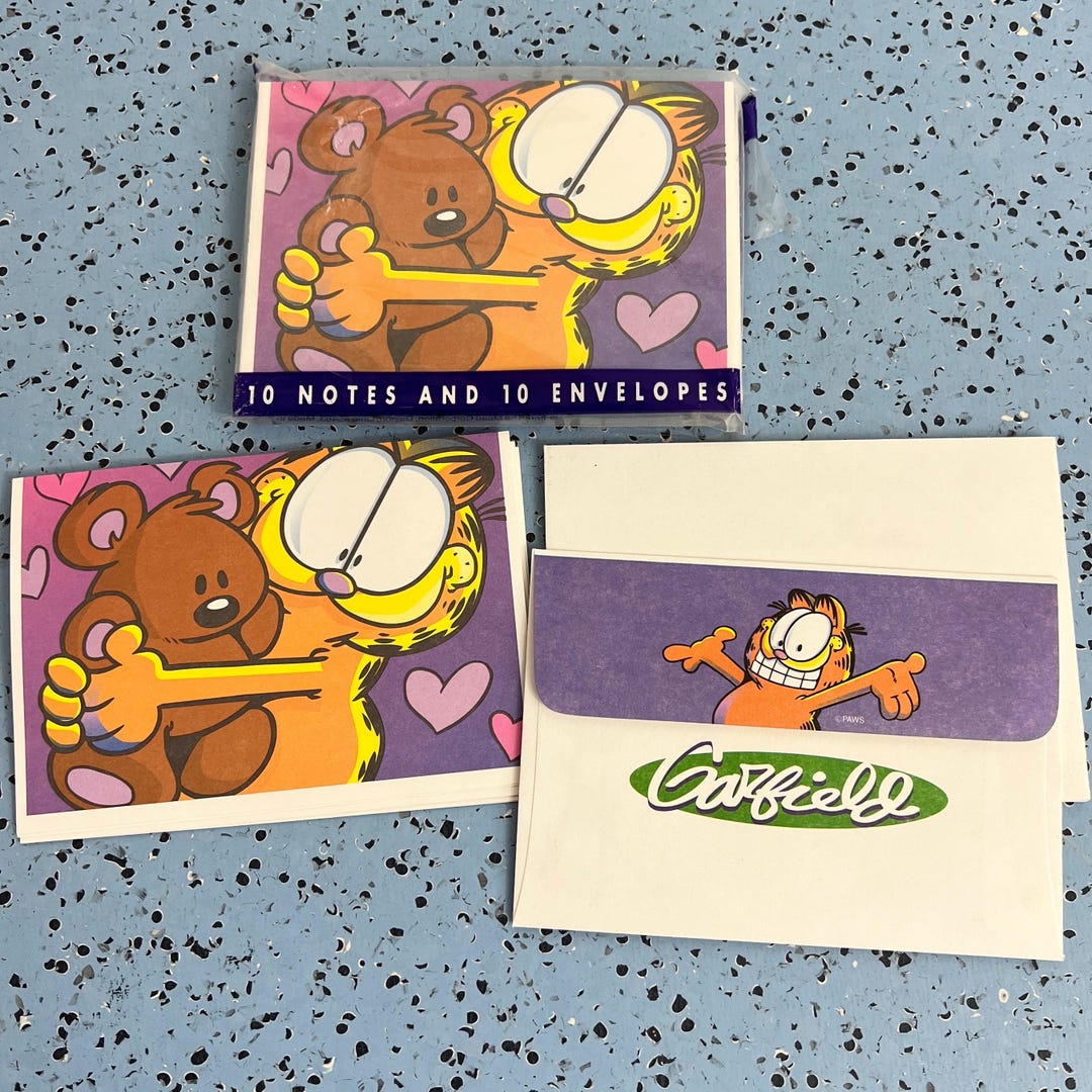 Garfield Notes Vintage Garfield Note Cards - 14 Pieces - Read Description - Etsy
