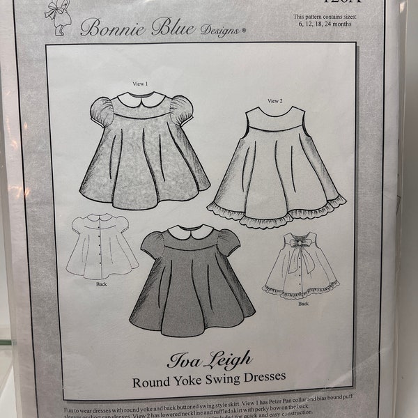 Bonnie Blue Designs pattern 126A Iva Leigh round yoke swing dress
