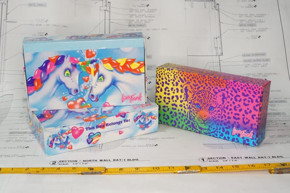 Lisa Frank Cardboard Pencil Boxes - Unicorn, Leopard, Nostalgic School Supply - SOLD SEPARATELY