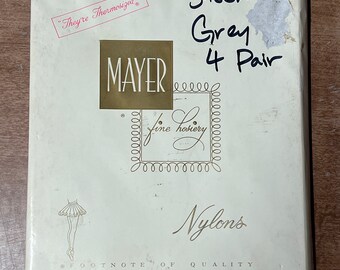 Vintage Mayer Stockings Nylons 4 pairs Grey Hoses