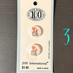 Vintage JHB International Peter Rabbit Buttons - Etsy