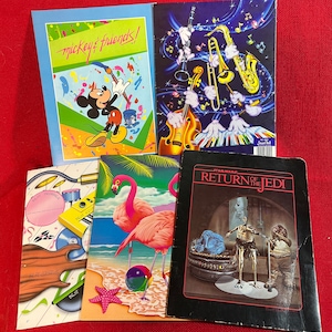Vintage Eighties School Folders - Lisa Frank - Star Wars - Mickey Mouse - In The Band - Stuart Hall Portfolio