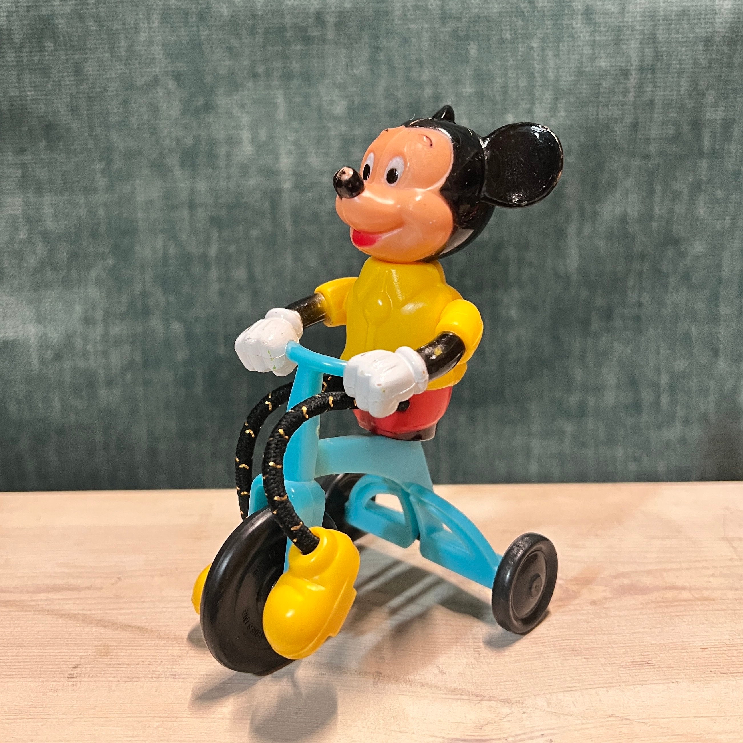 Mickey Mouse on a Bike Vintage Toy. 1977 Gabriel Industries