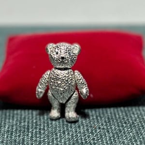 Napier Articulated Silver Plated Teddy Bear Brooch - Etsy
