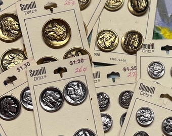 Vintage Indian Head Silver Gold New Old Stock