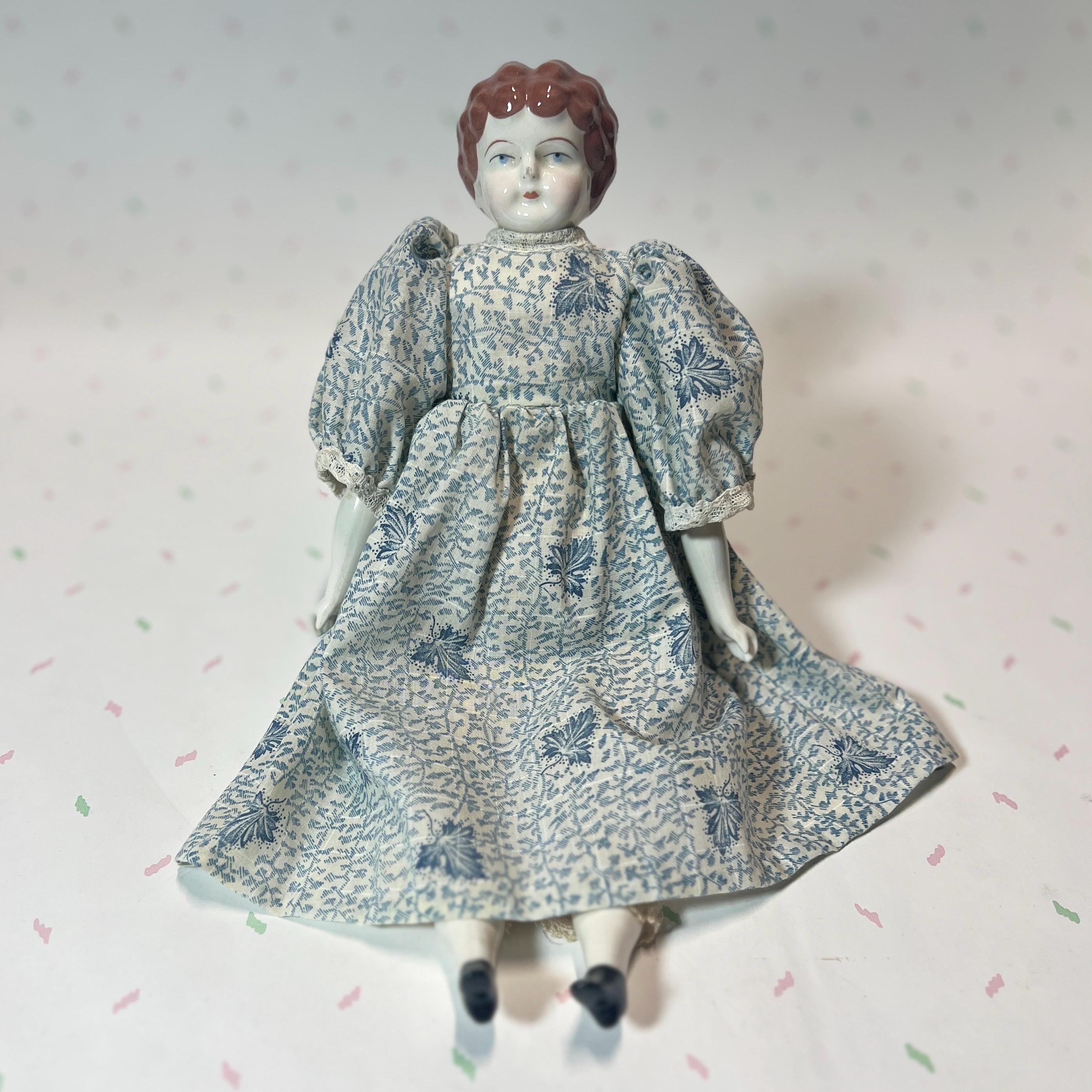 アンティークドール Vintage Porcelain German Replica Fancy Antique “china Doll